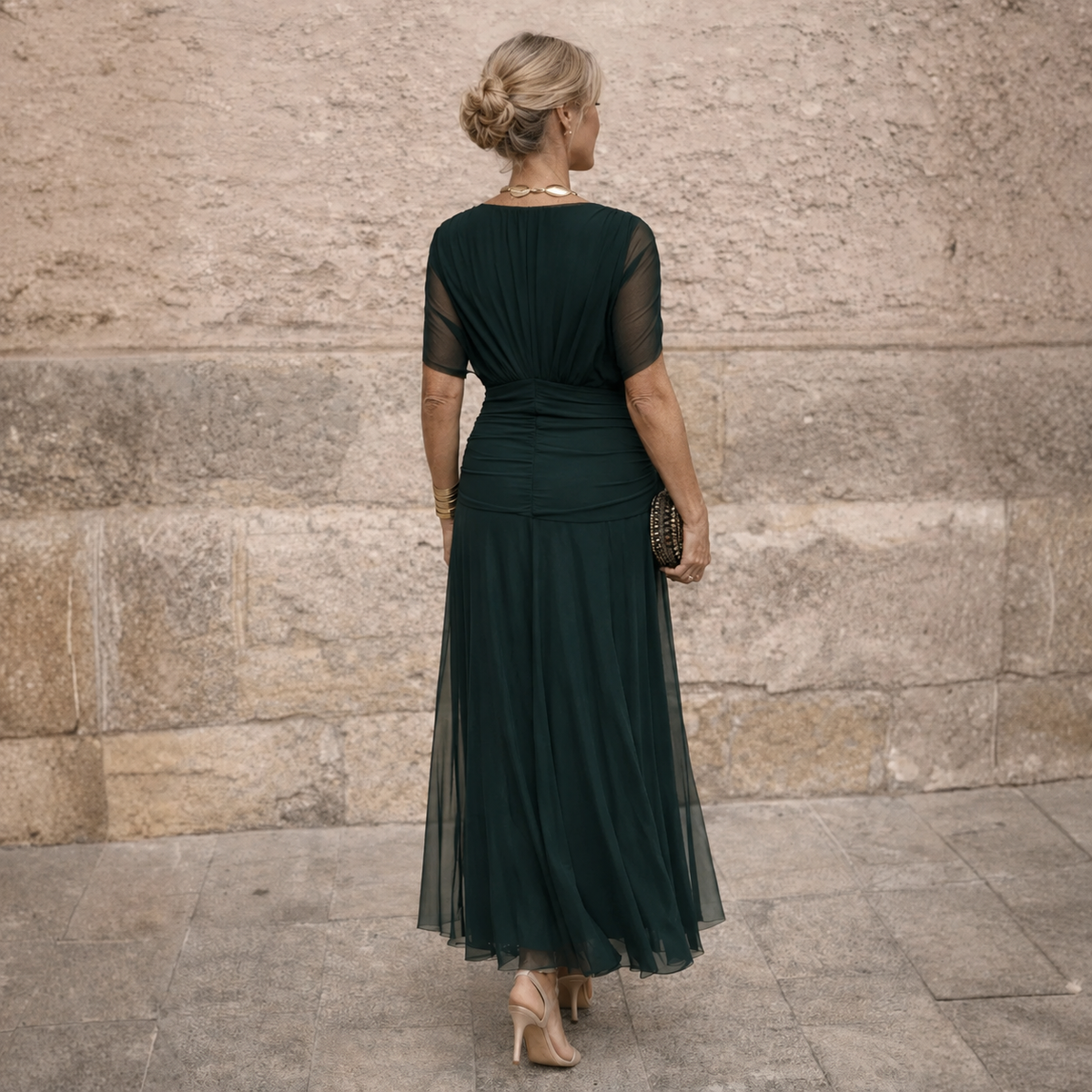 Eliza | Pleated Wedding Guest Maxi Dress
