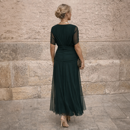 Eliza | Pleated Wedding Guest Maxi Dress