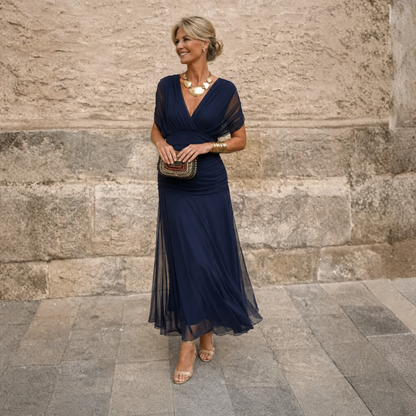 Eliza | Pleated Wedding Guest Maxi Dress